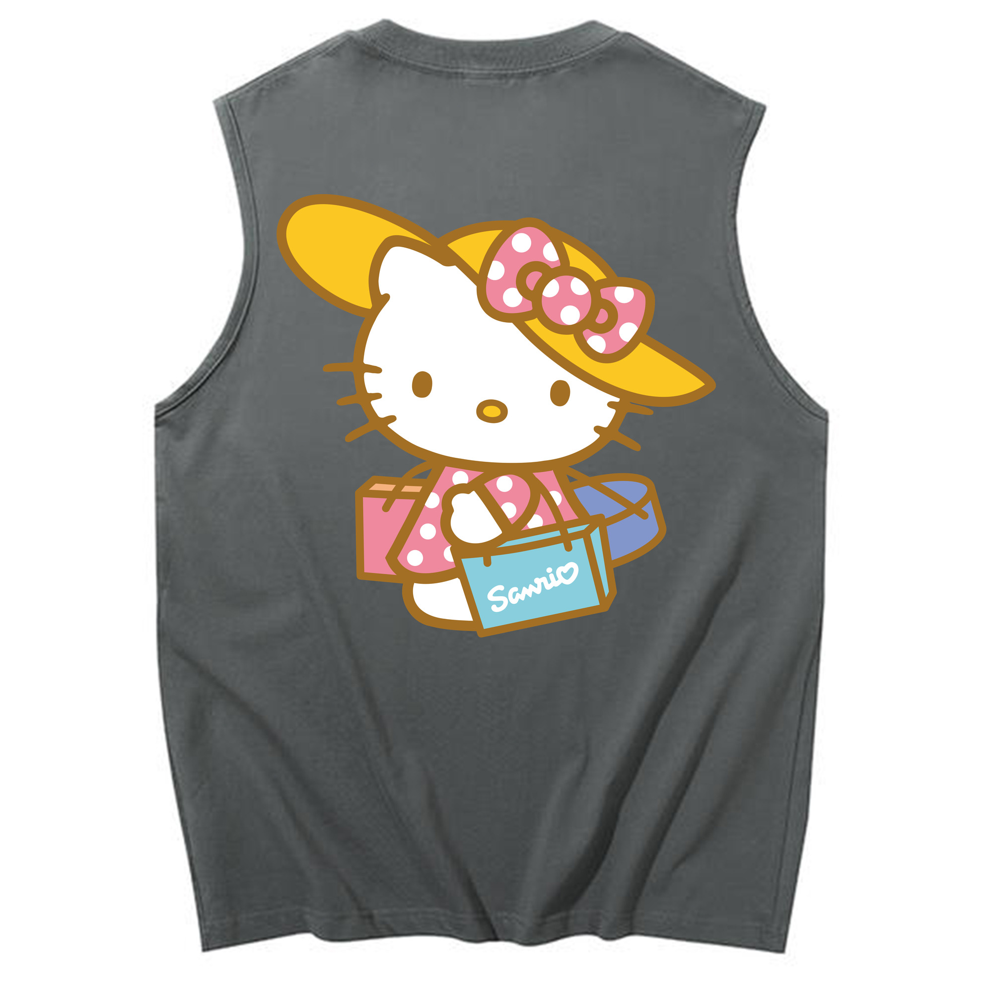 （画像用） Hello Kitty ハローキティ コットン100％タンクトップ（背面プリント）